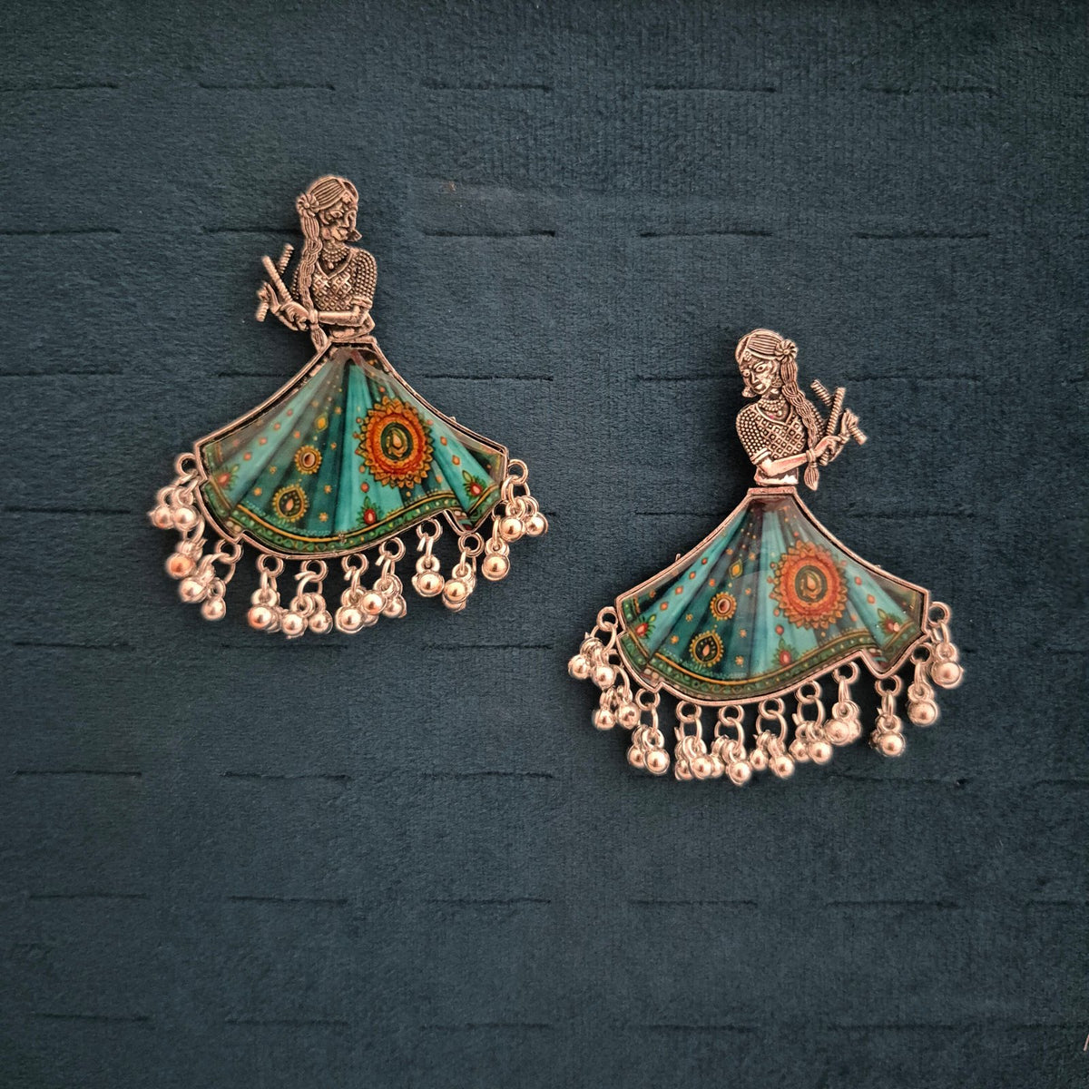 Kalatmika Dandiya Garba Dancer Earrings – Traditional Navratri Jhumki