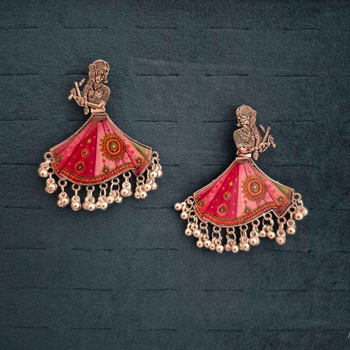 Kalatmika Dandiya Garba Dancer Earrings – Traditional Navratri Jhumki