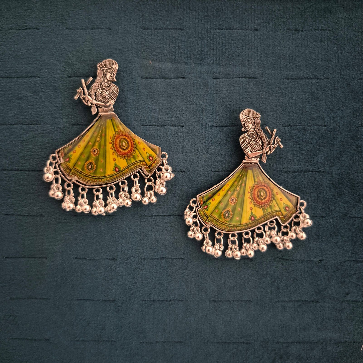 Kalatmika Dandiya Garba Dancer Earrings – Traditional Navratri Jhumki