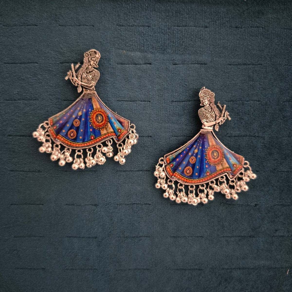 Kalatmika Dandiya Garba Dancer Earrings – Traditional Navratri Jhumki