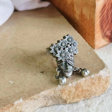 Mythic Dreamer Medusa Oxidised Silver Statement Ring