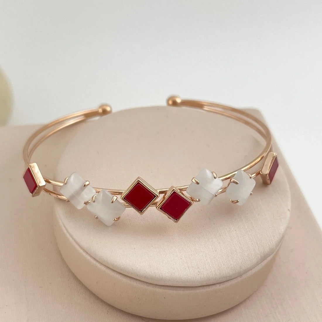 Rose Gold Plated Stainless Steel Anti-Tarnish Handcuff Kada Bracelet